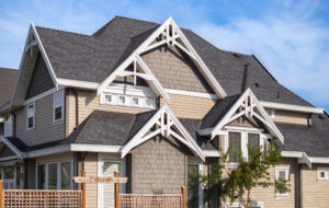 Shingle roofing on an elegant home